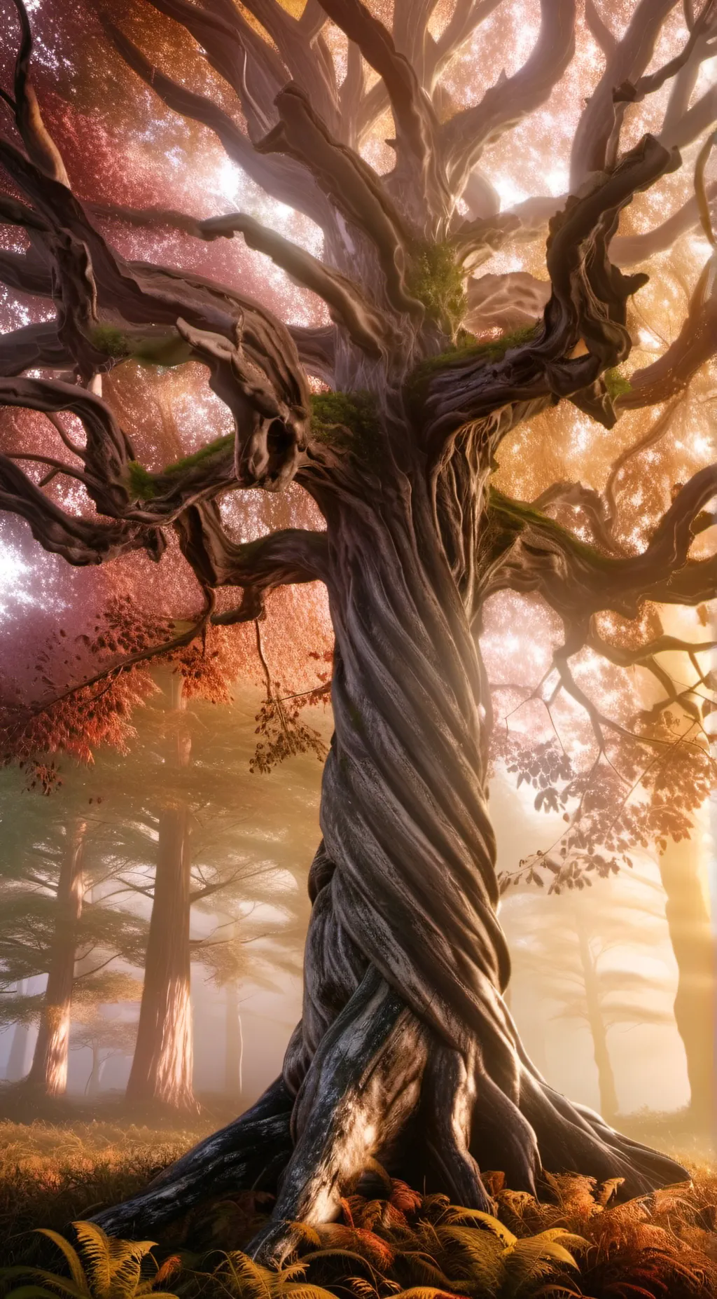 ai character: branched realities background