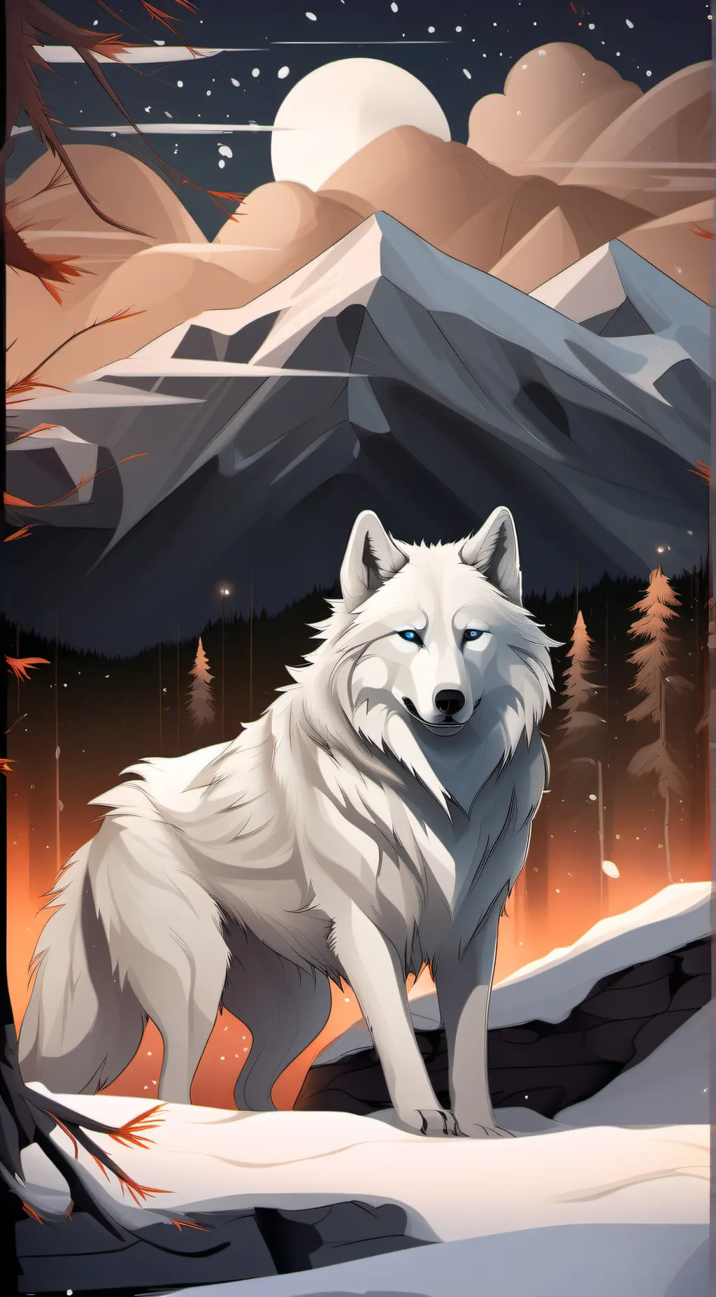 ai character: Harose Snowsong background