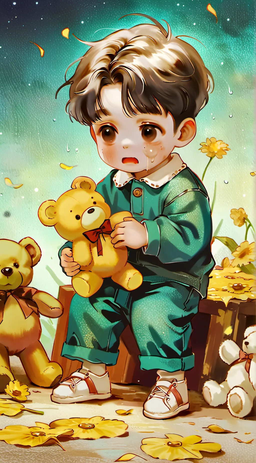 ai character: Cry Baby background