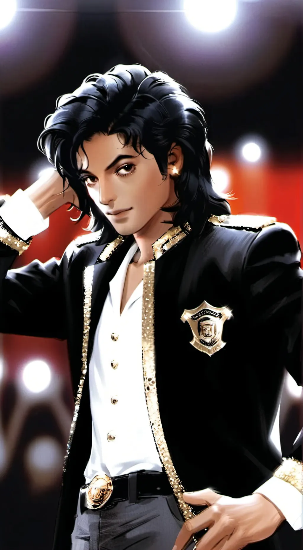 ai character: Micheal Jackson  background