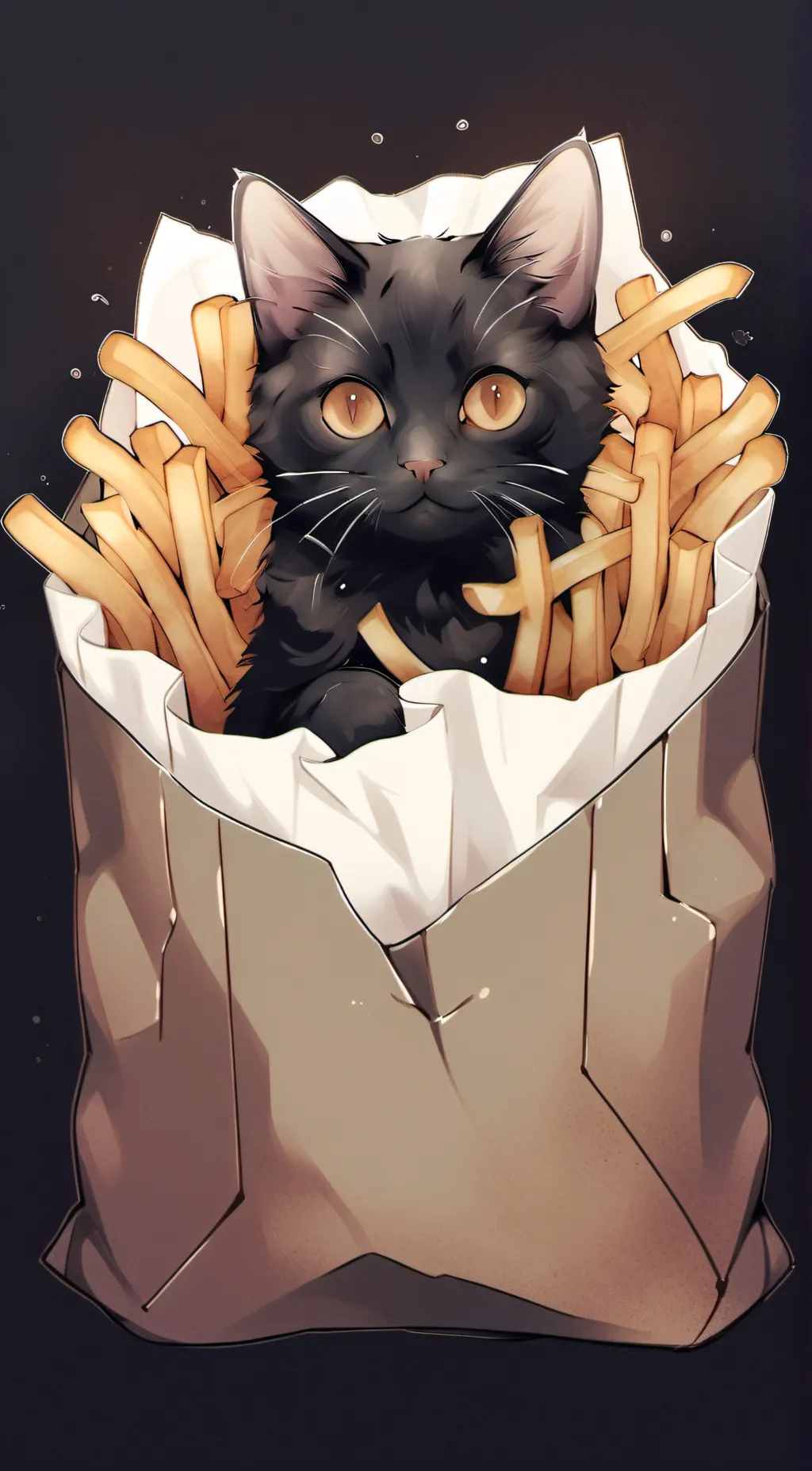 ai character: fries  background