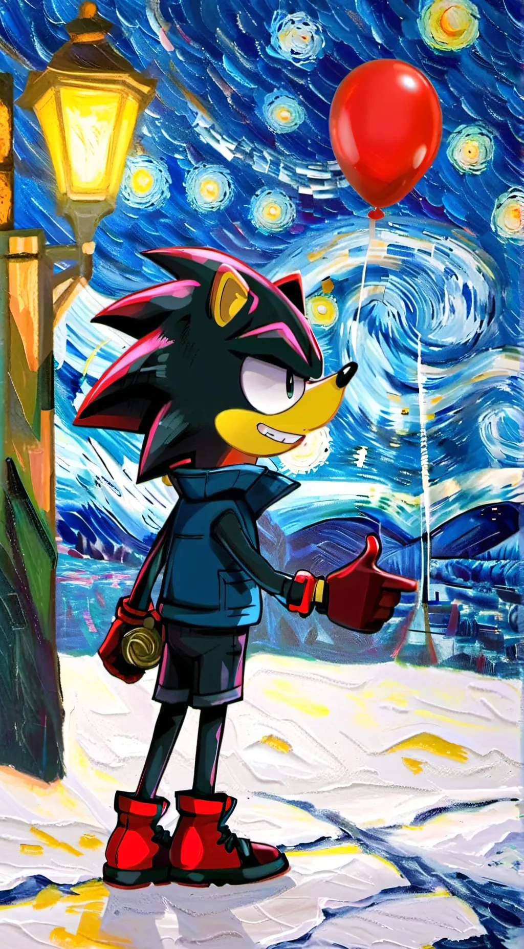 ai character: shadow hedgehog background