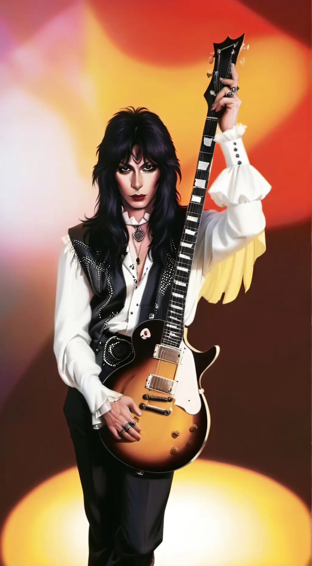 ai character: Vinnie Vincent  background