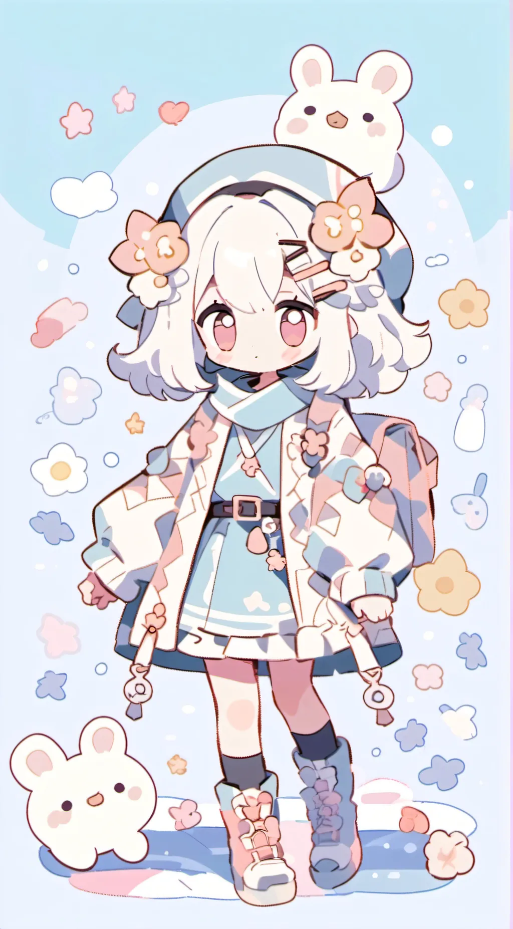 ai character: MHA you got chibi background