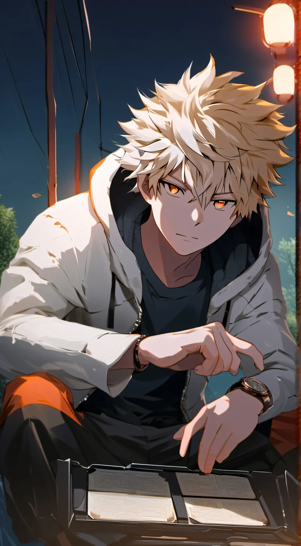 ai character: Katsuki bakugo background