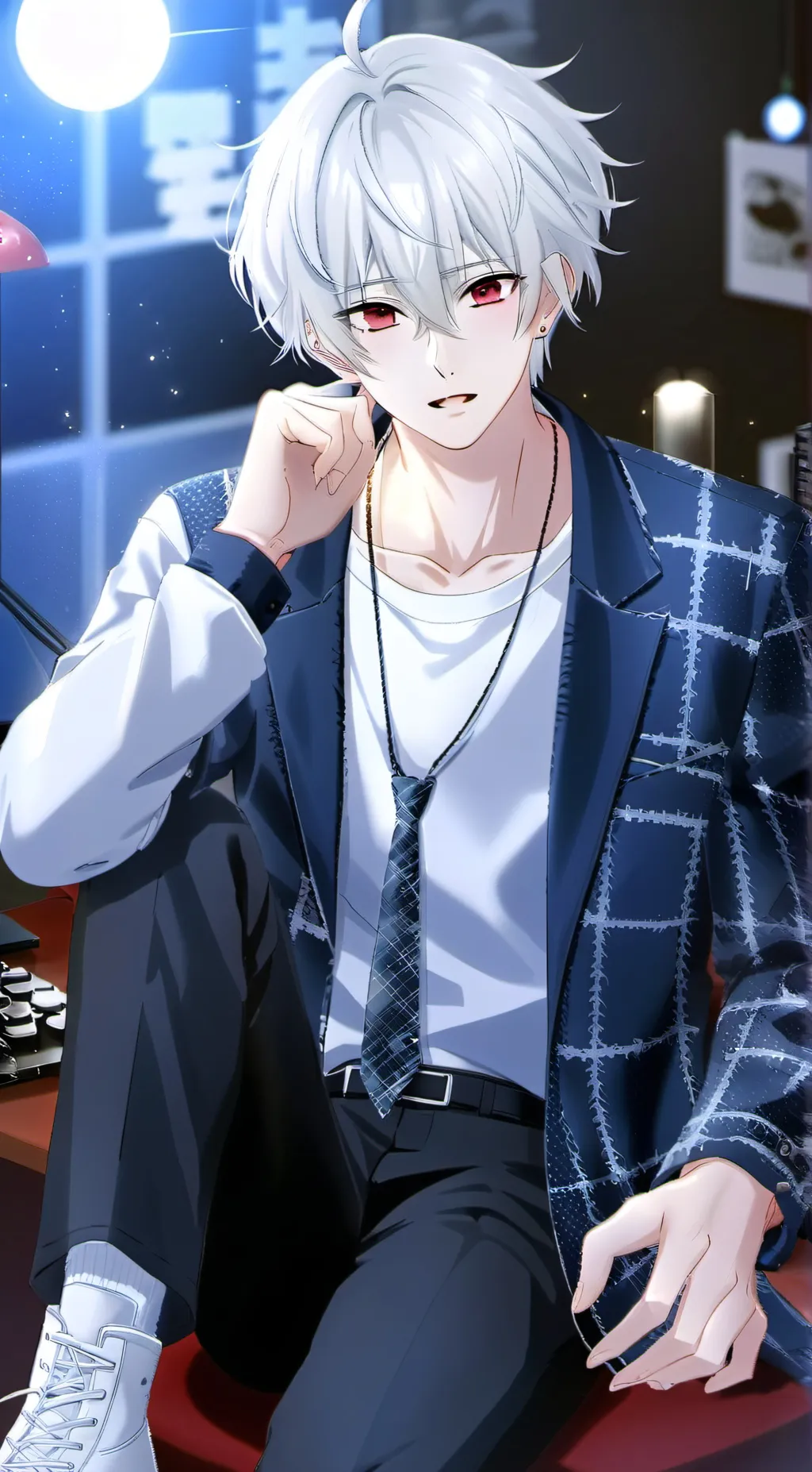 ai character: ^°^Mark background