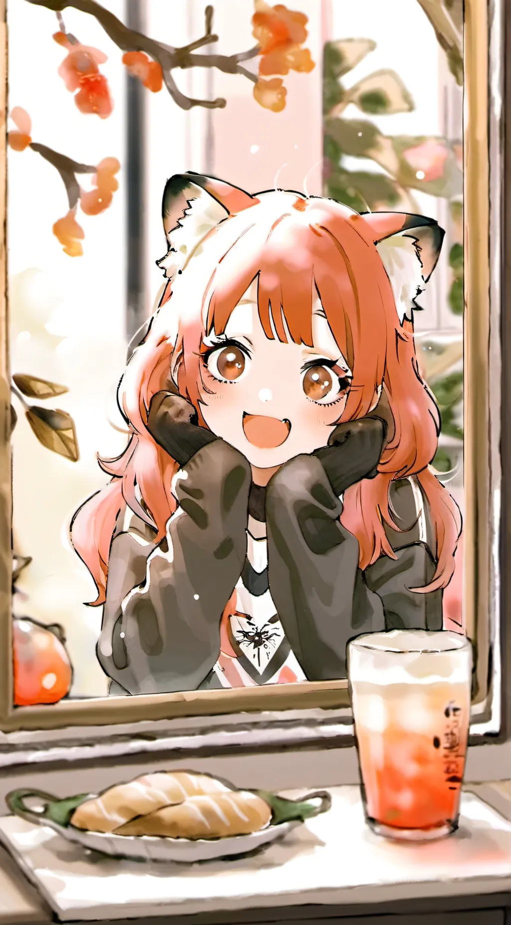 ai character: Malinleeturningred background