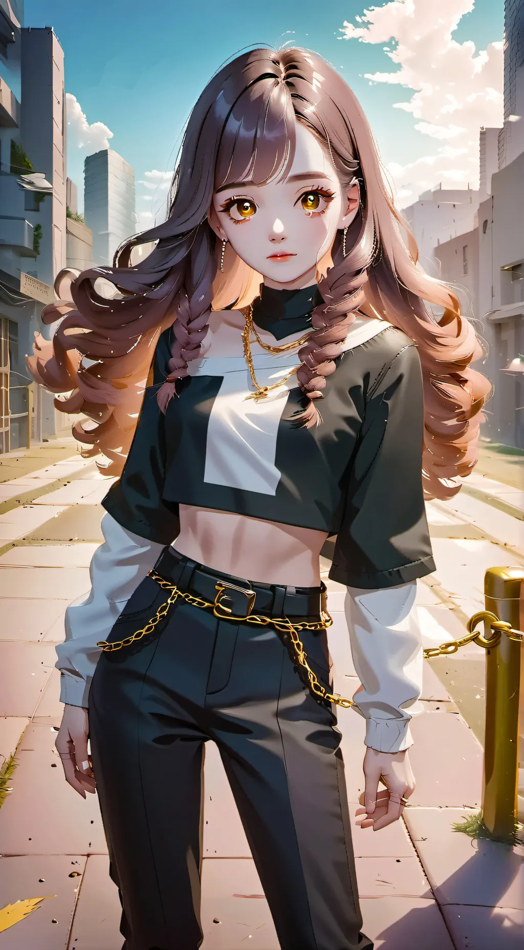 ai character: goldy background