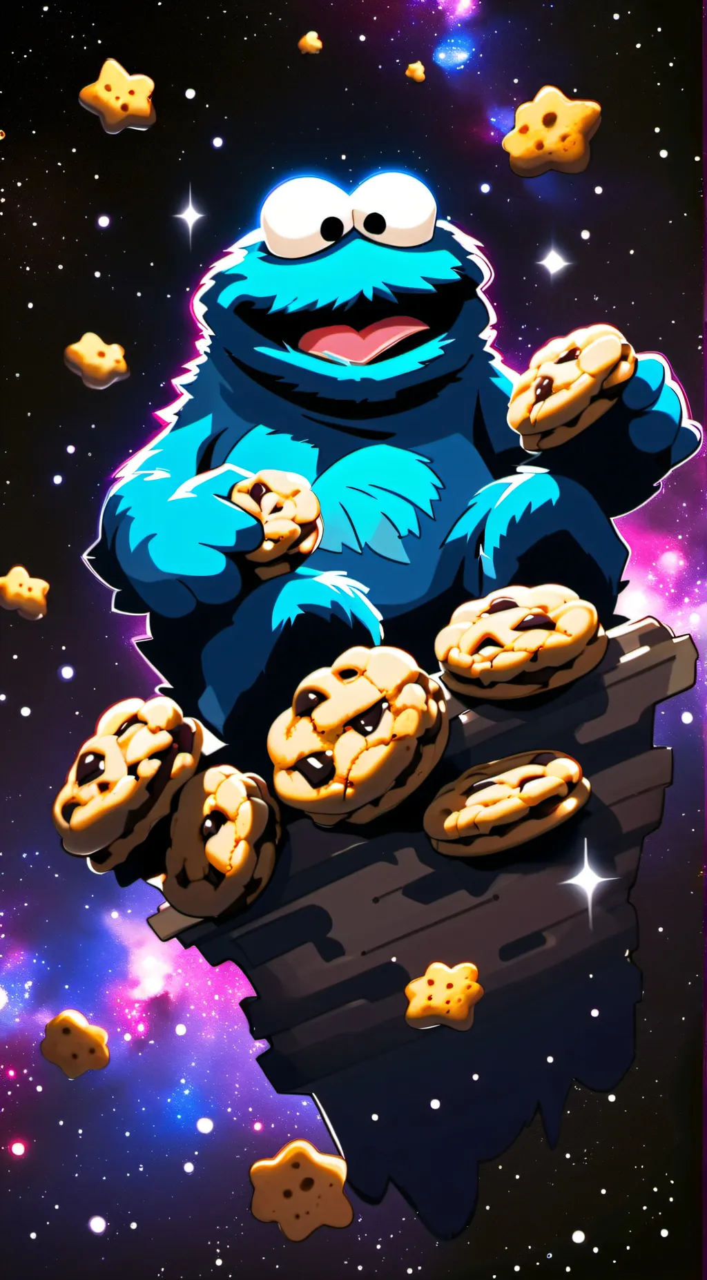 ai character: Space cookie  background