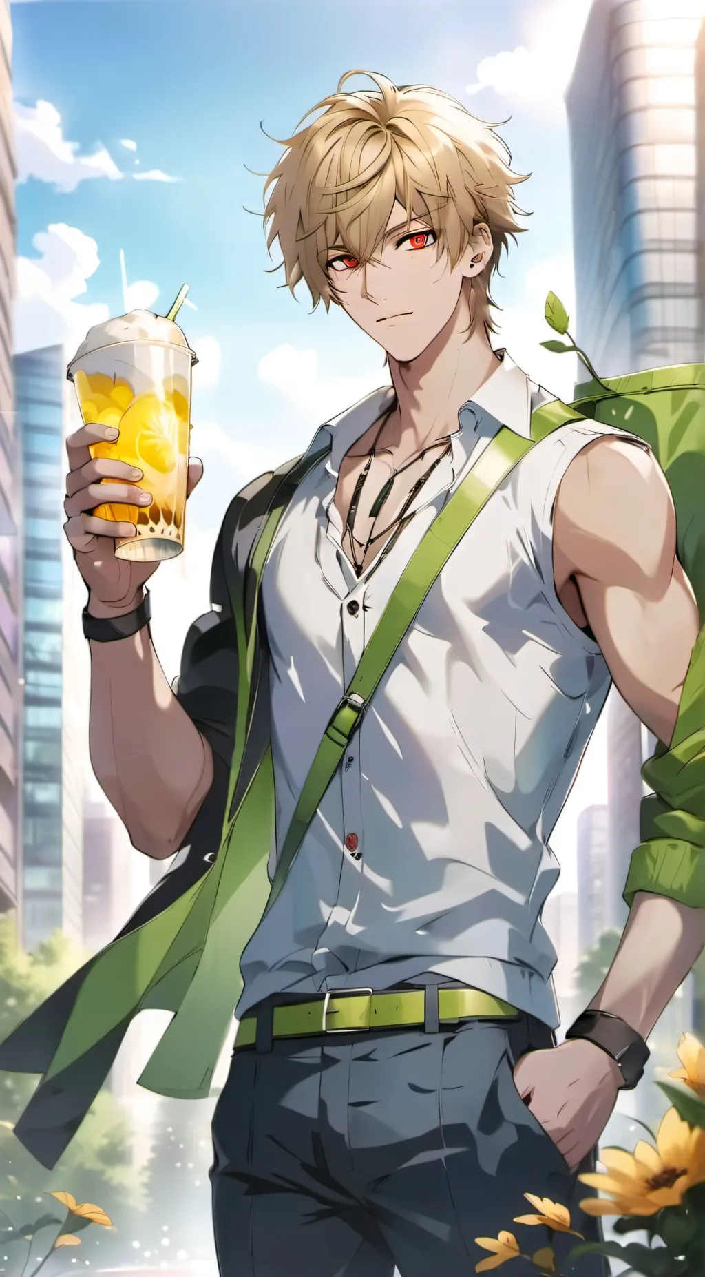 ai character: Bakugou  background