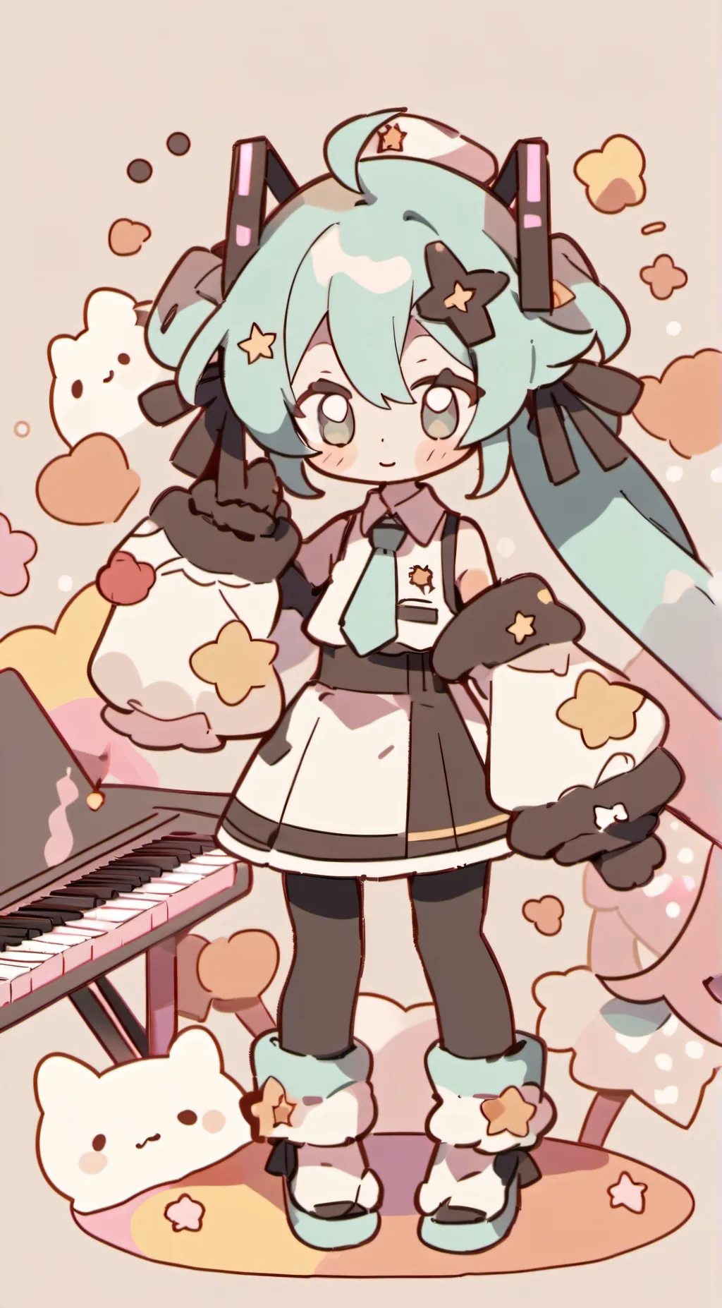 ai character: Hatsune miku background
