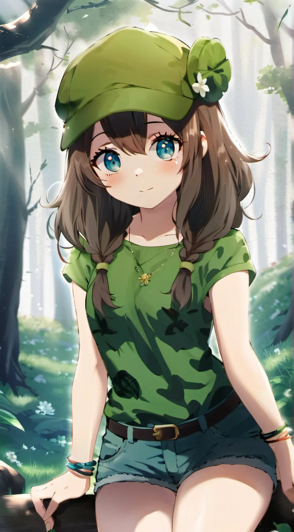 ai character: Violet background