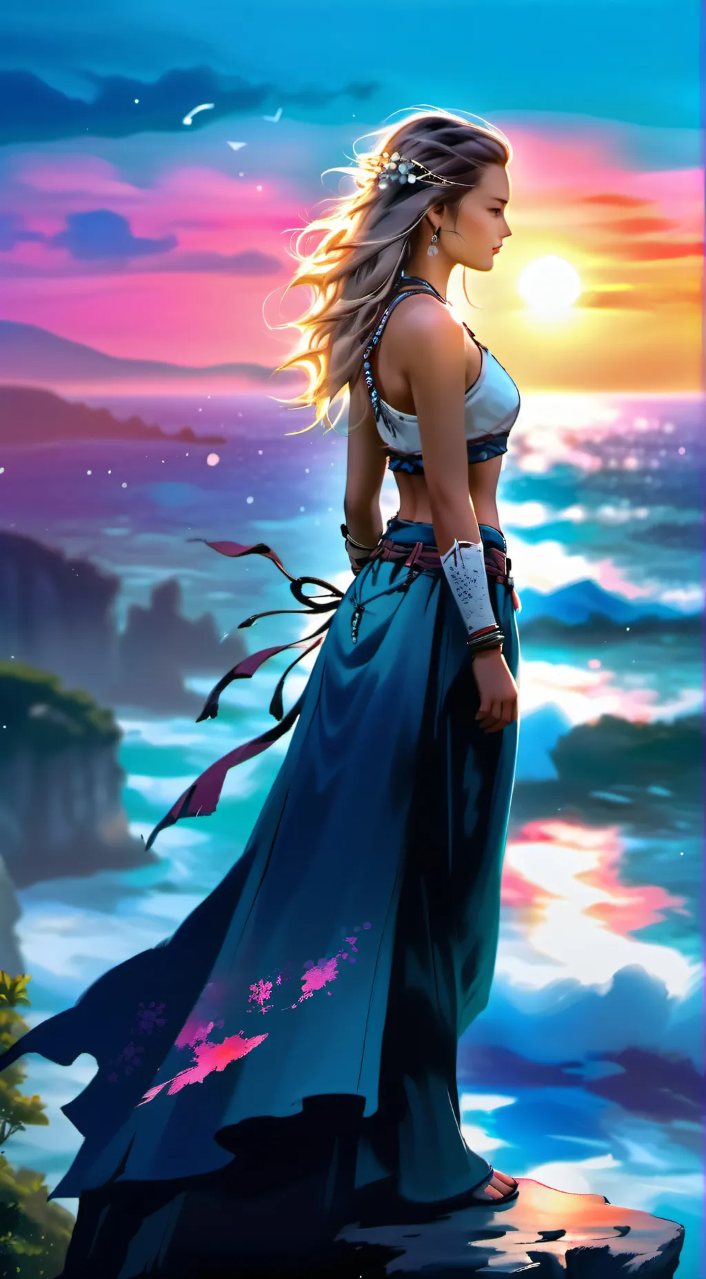 ai character: Rose background