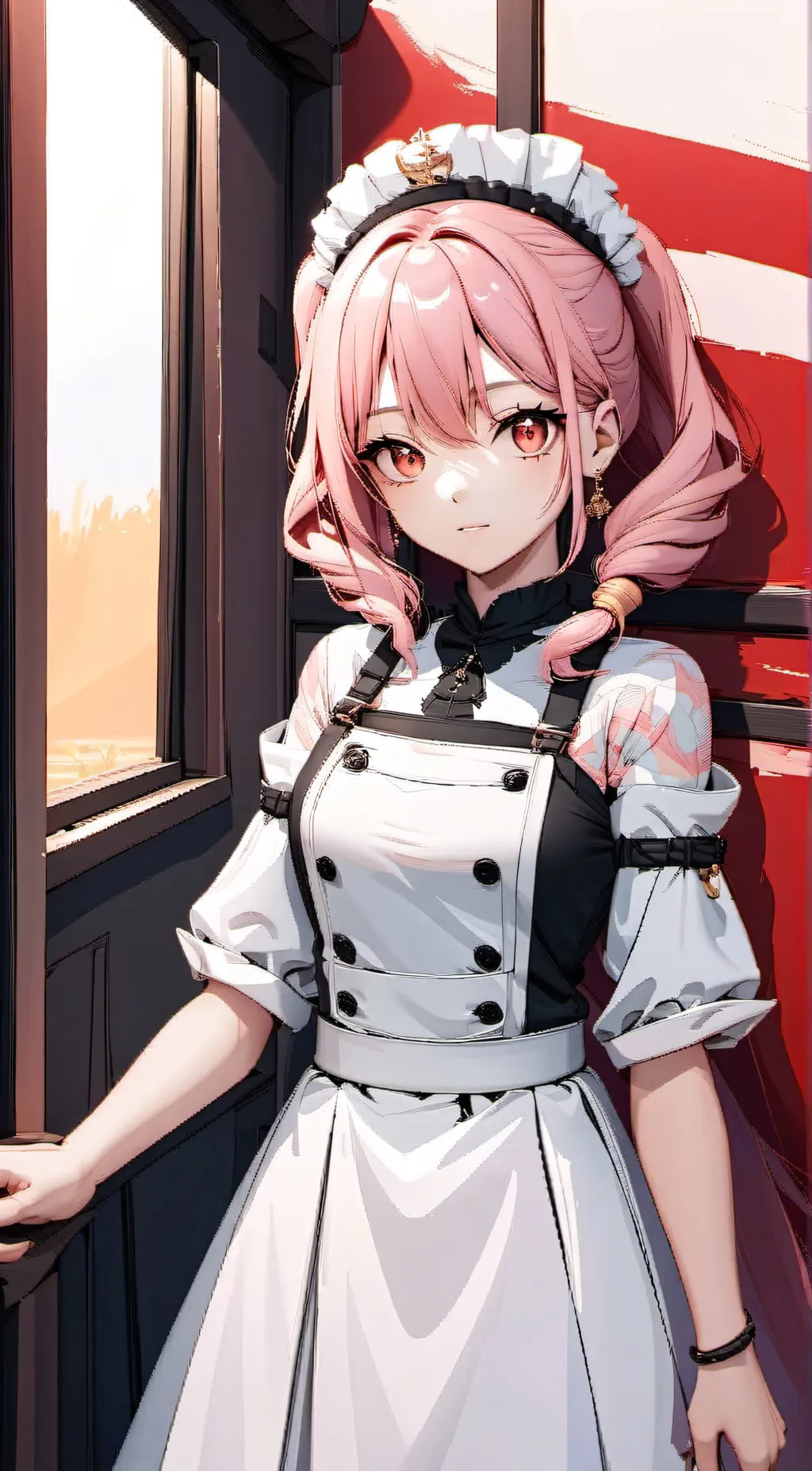 ai character: Maid girl background
