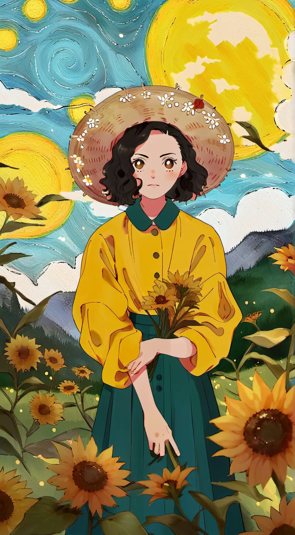 ai character: Farmers🌷🌹🍄💐🌺 background