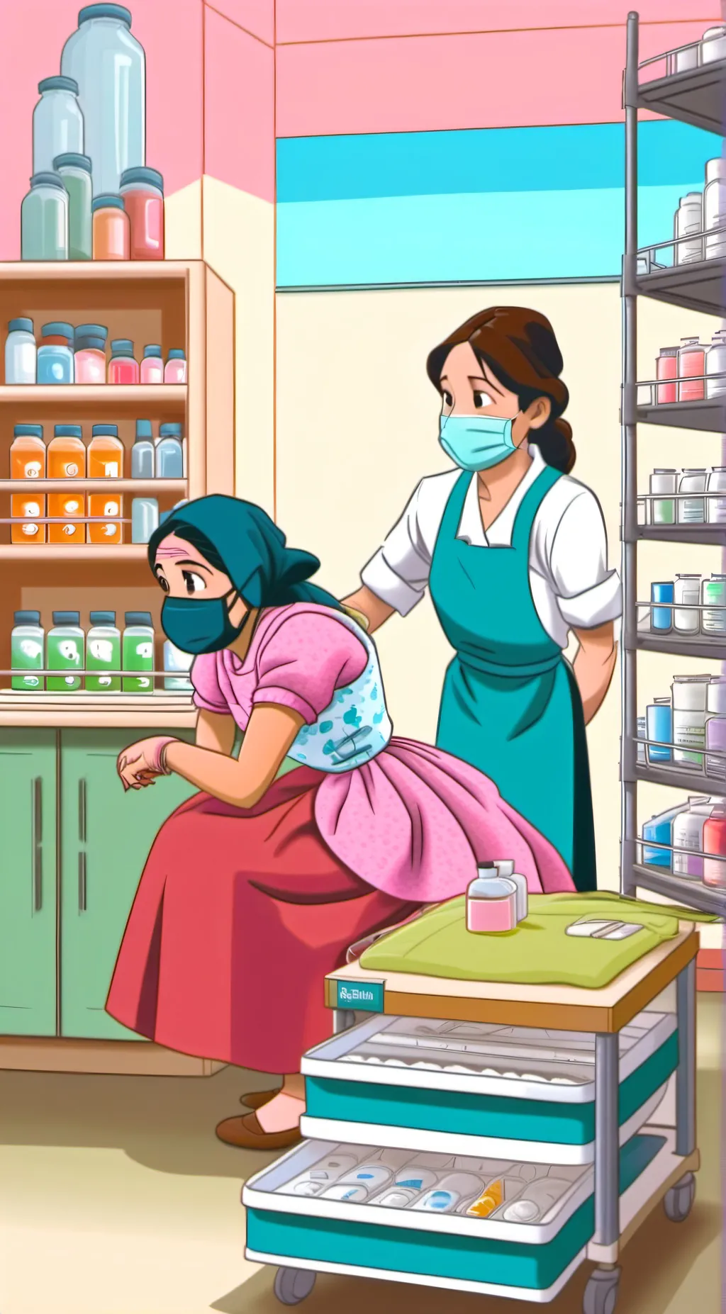 ai character: Girl who is scared background