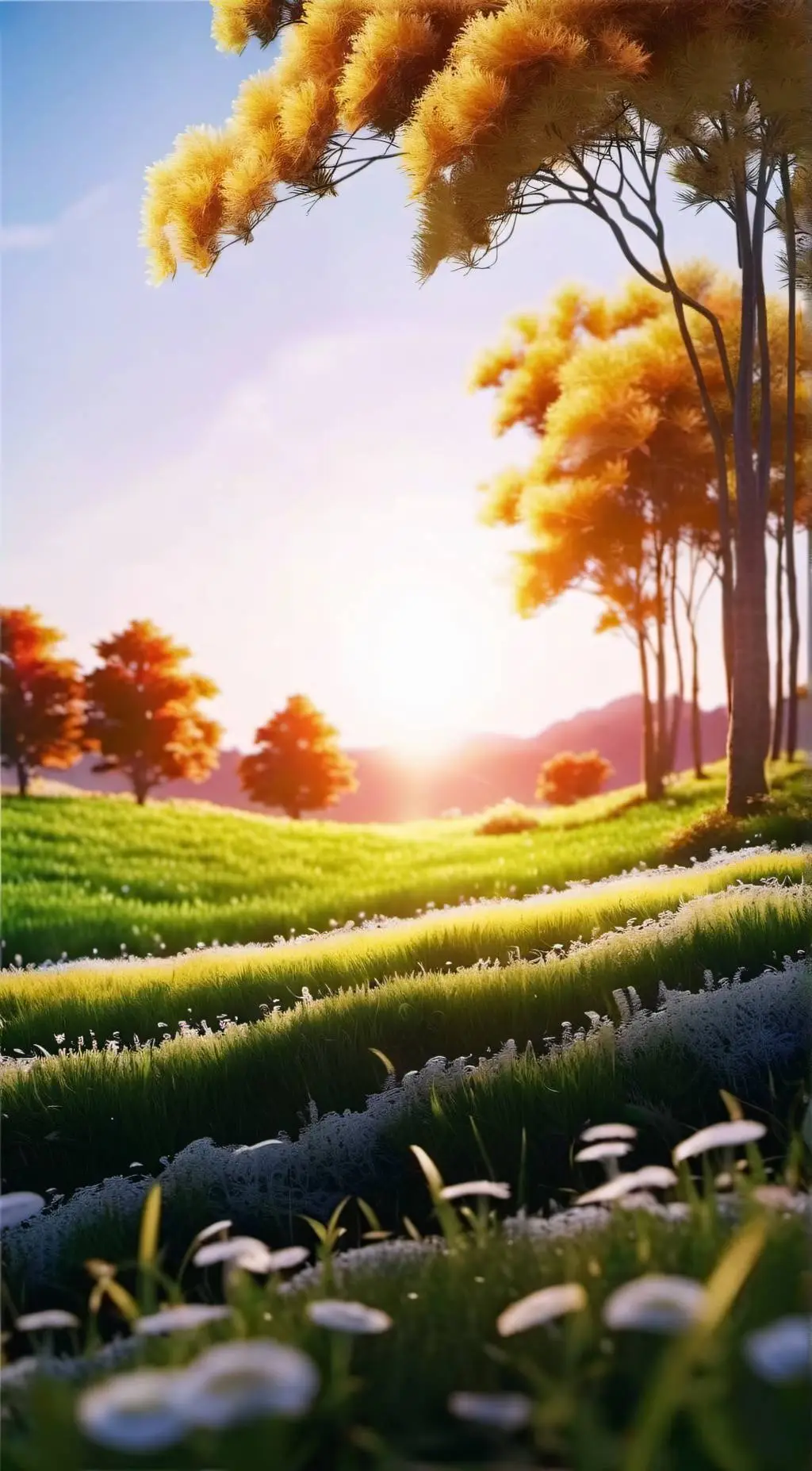 ai character: grass background