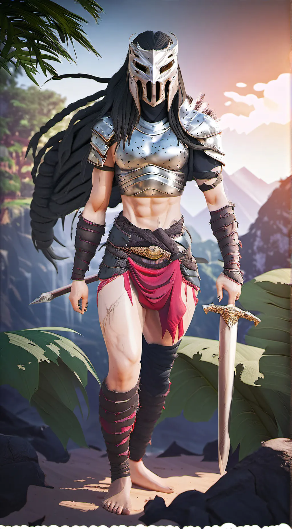 ai character: predator(female)  background