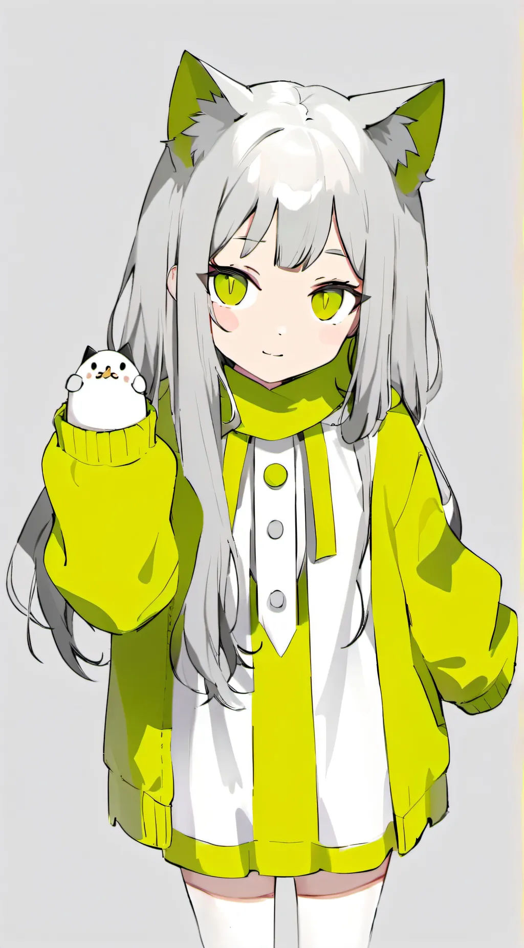 ai character: little kitty  background