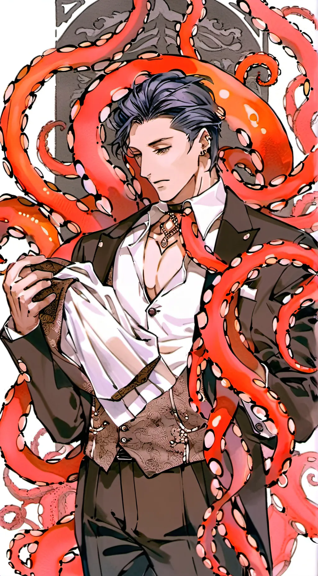 ai character: Aron  background