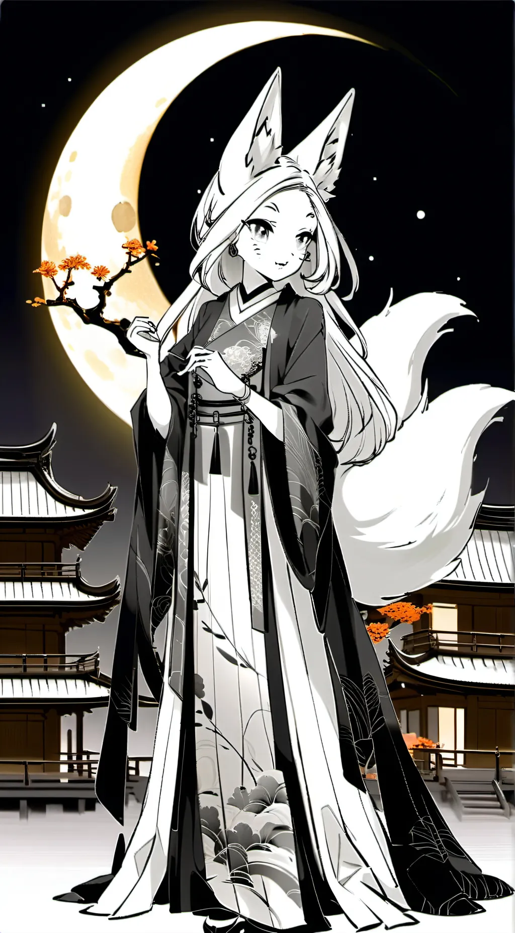 ai character: fox girl background