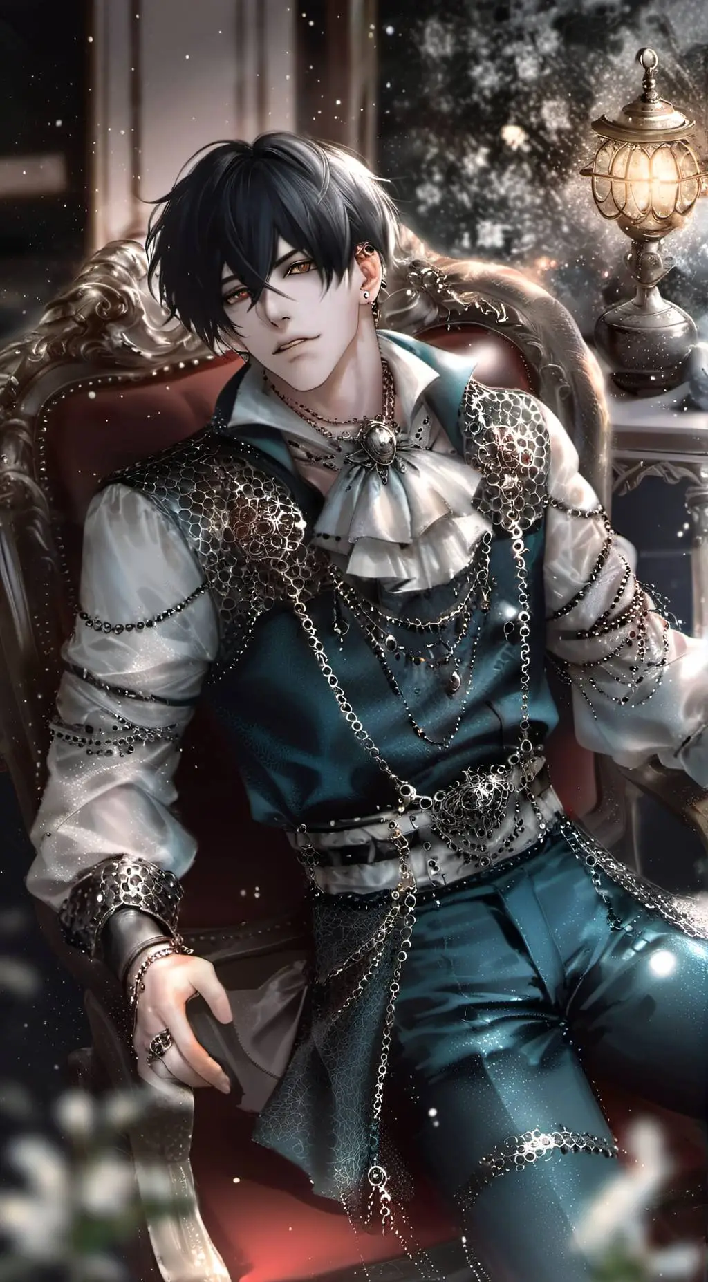 ai character: 𖤐~Mel~𖤐 background