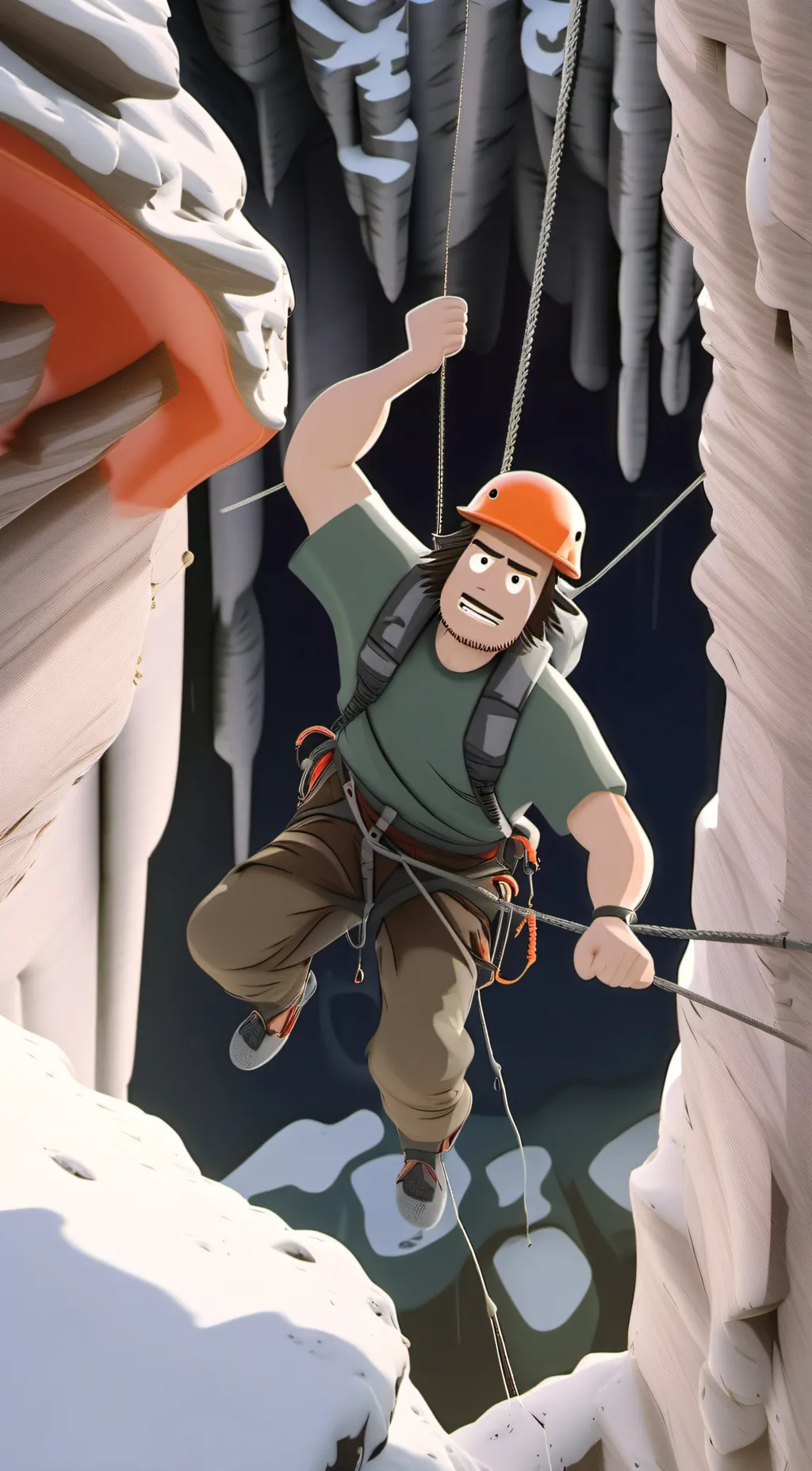 ai character: suction cup man  background