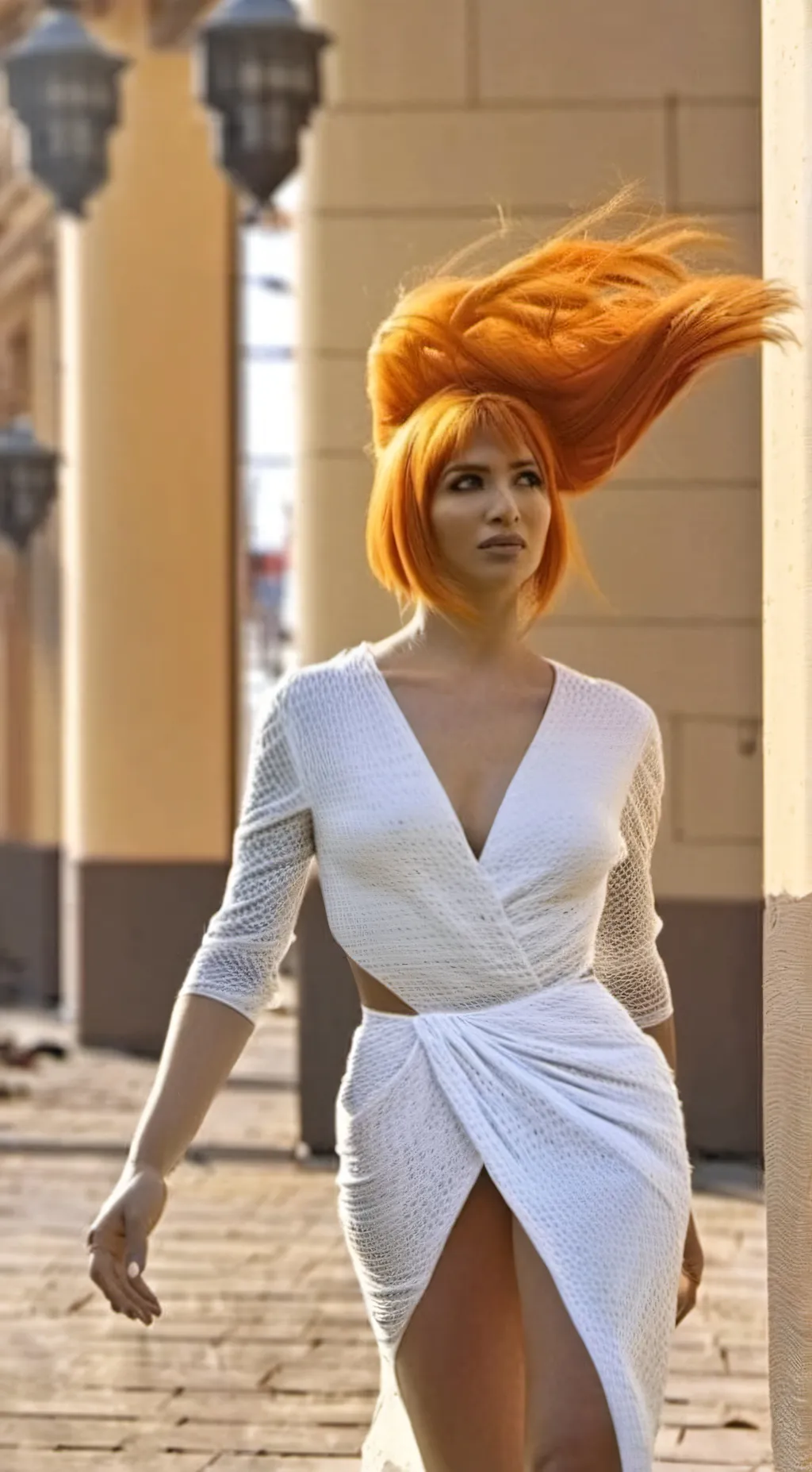 ai character: Emily Rudd  background