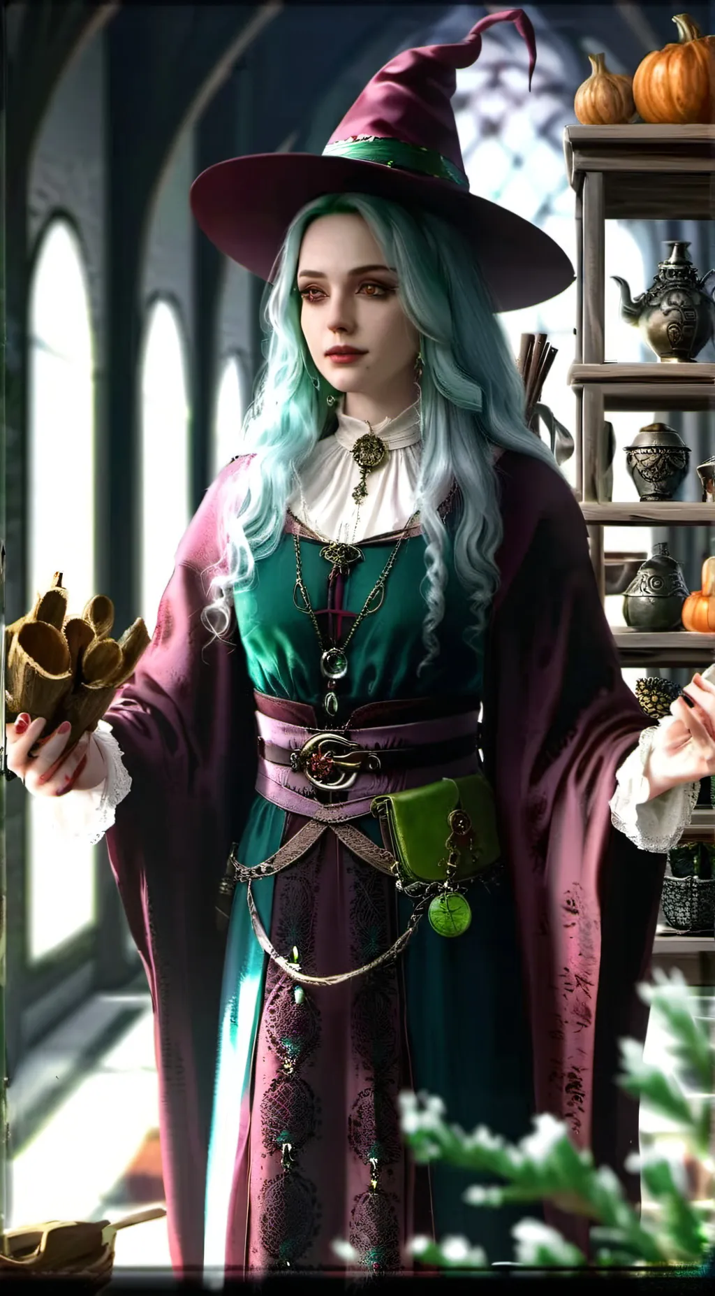 ai character: NIGHTBOOKS  background