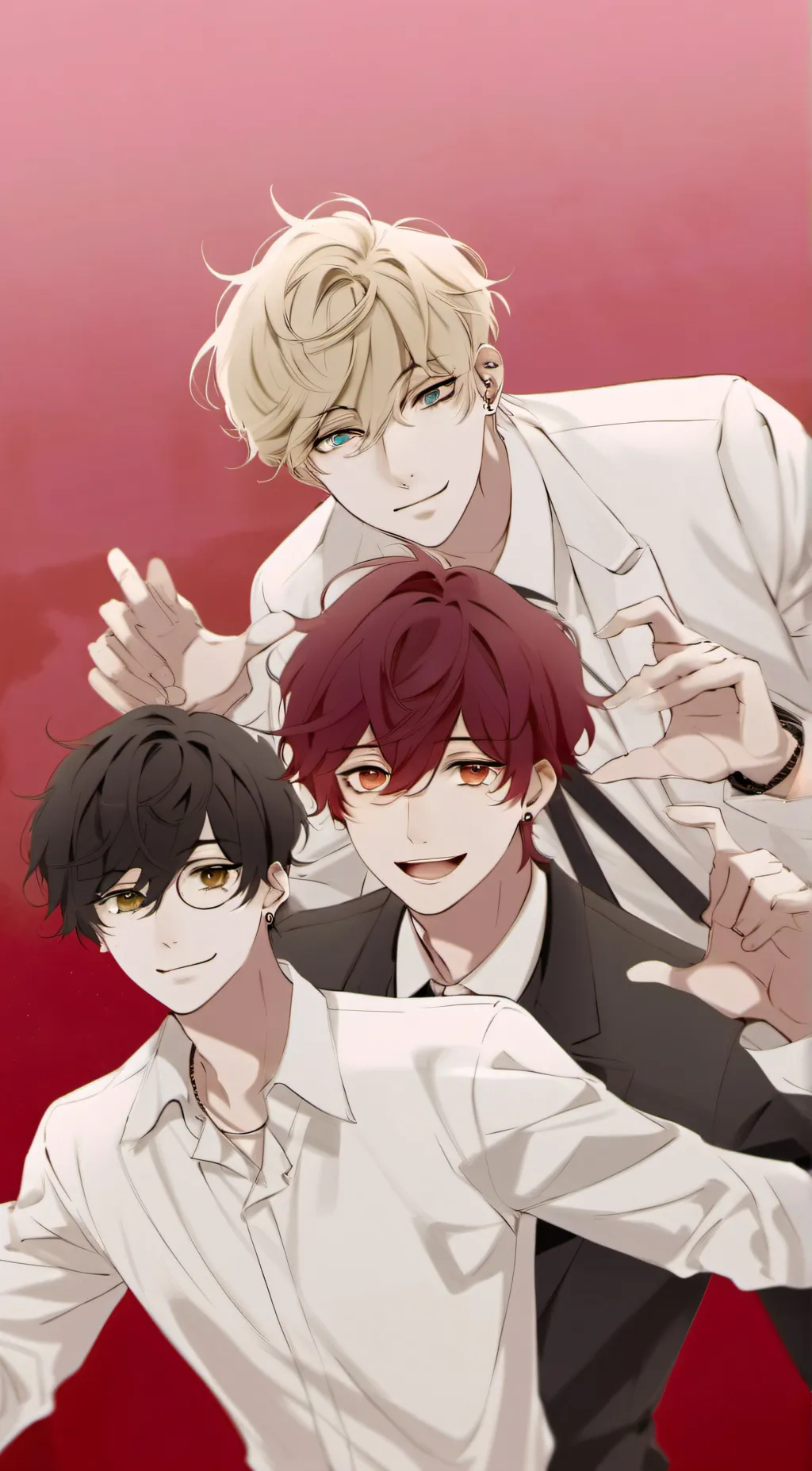 ai character: Levi, Kai, Andrew background