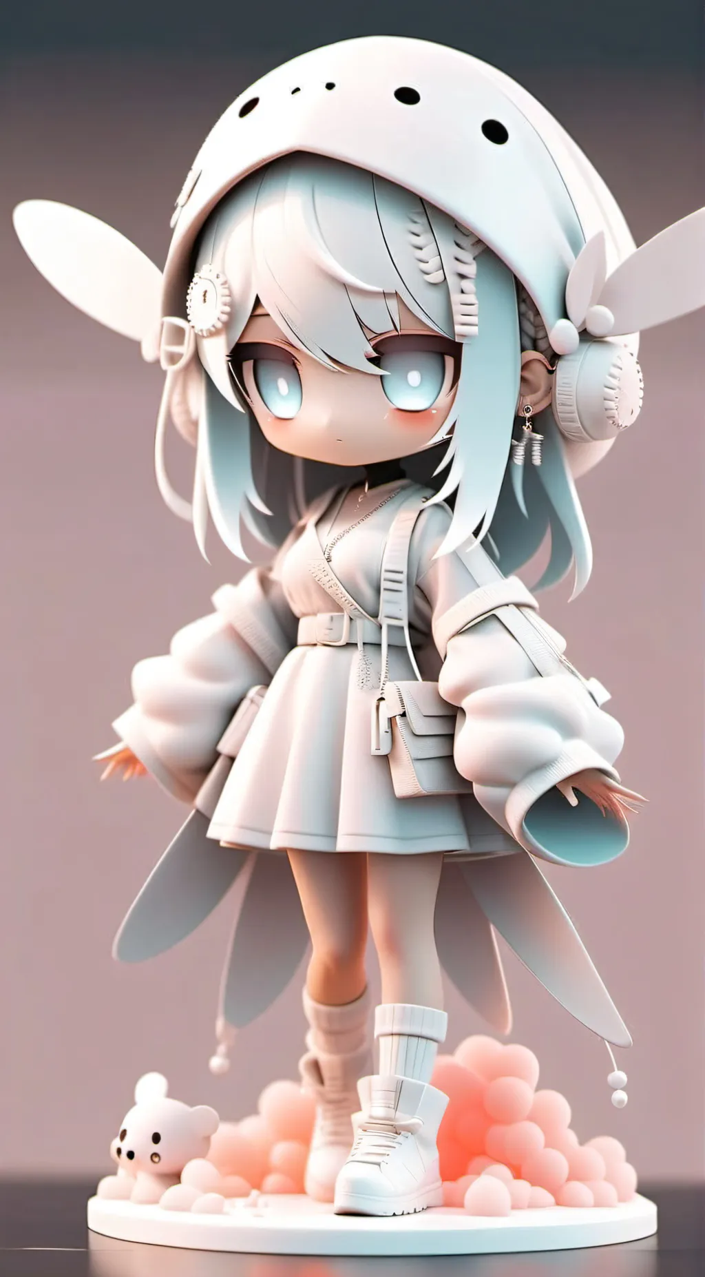 ai character: Snowy background