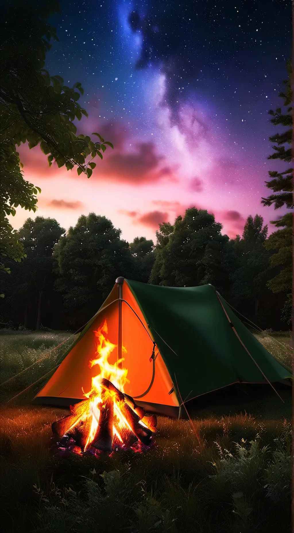 ai character: smiling critt camp background