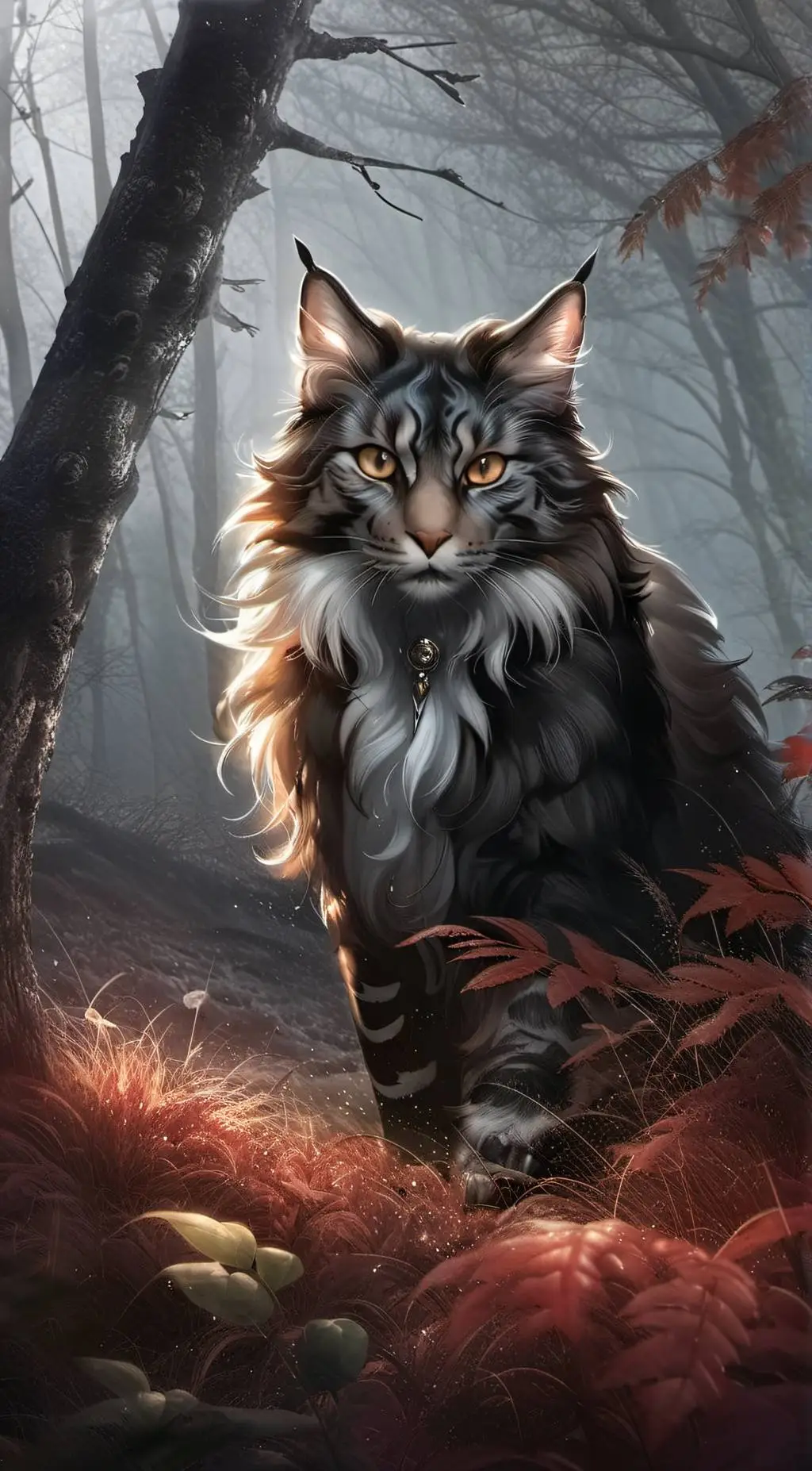 ai character: Rowan fur background