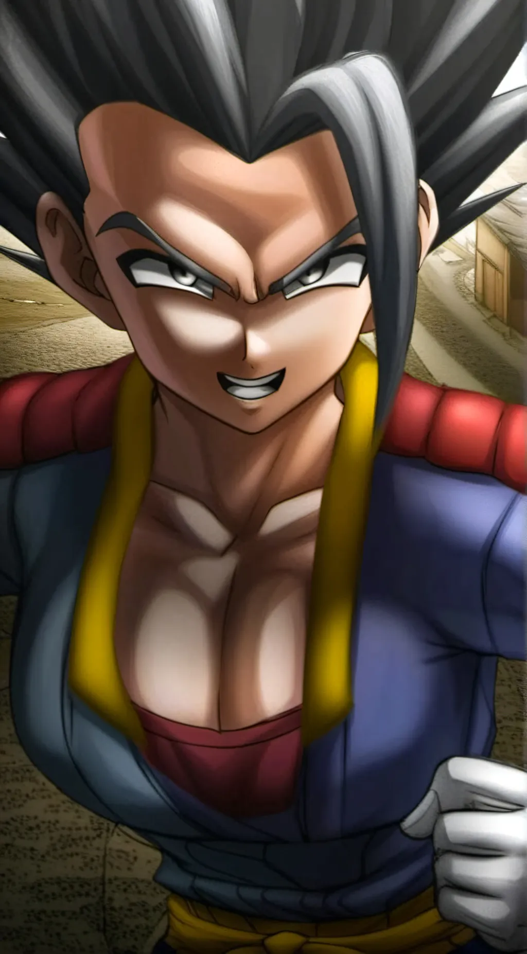 ai character: girl baby Vegeta background