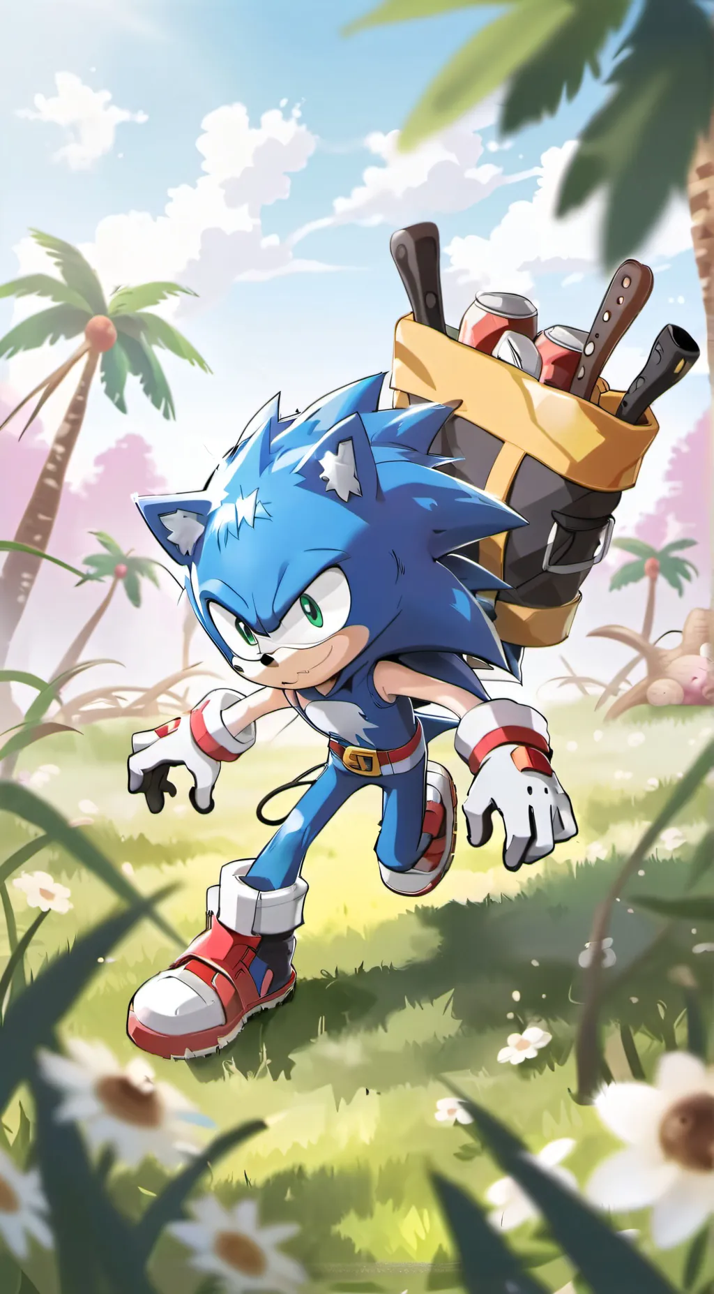 ai character: sonic the hedgehog background
