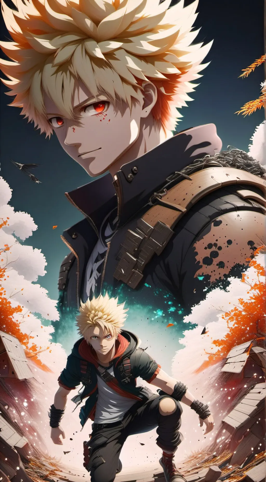 ai character: Bakugo Katsuki • background