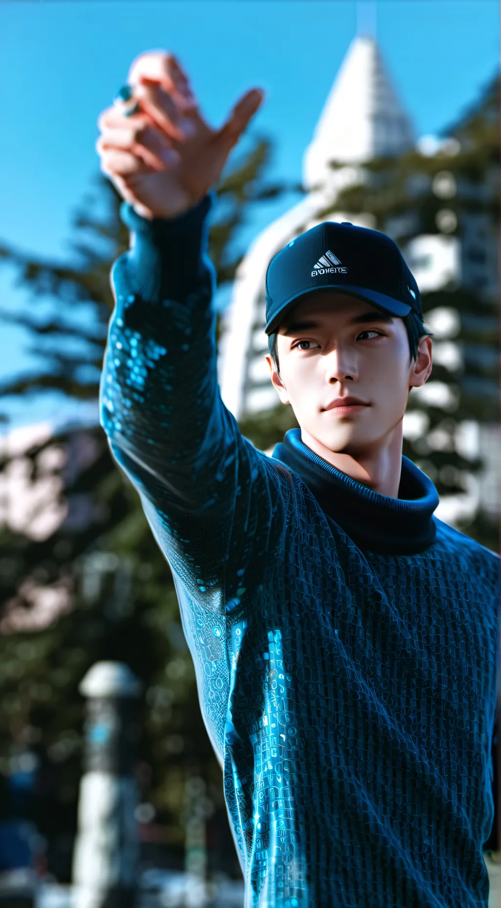 ai character: Gray head steave  background