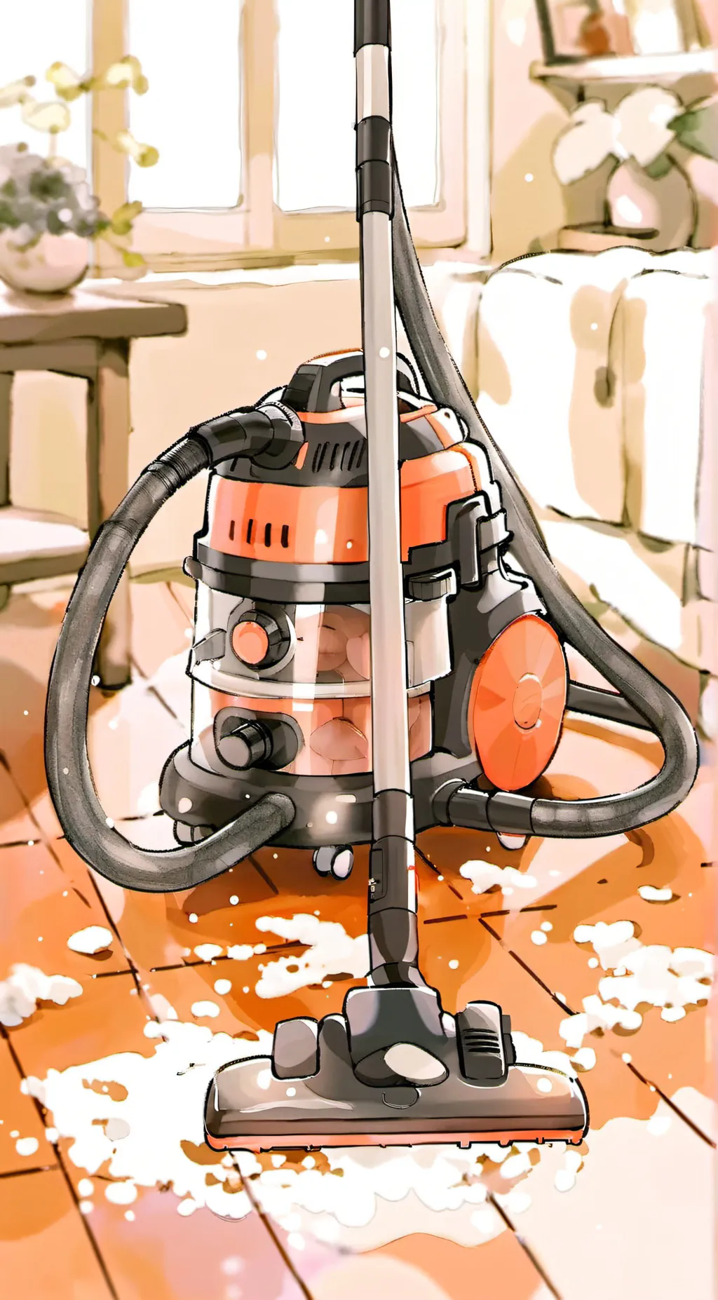 ai character: Vacuum background