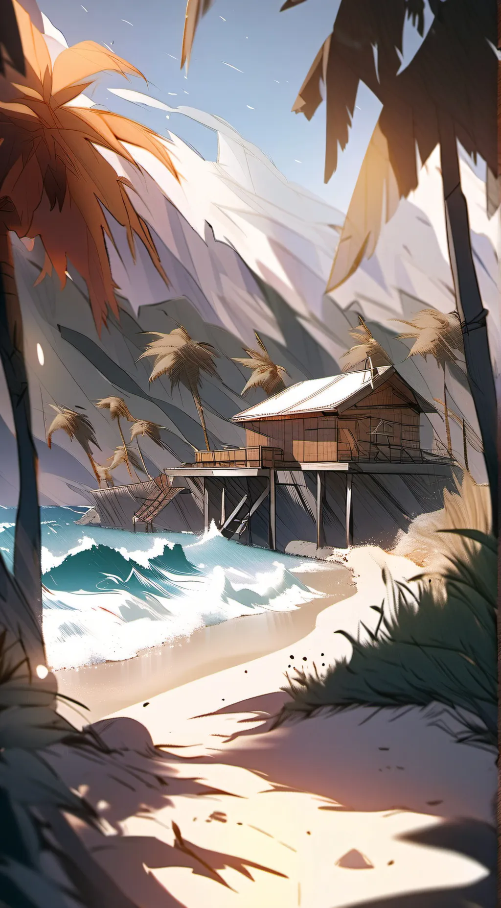 ai character: MHA BEACH background