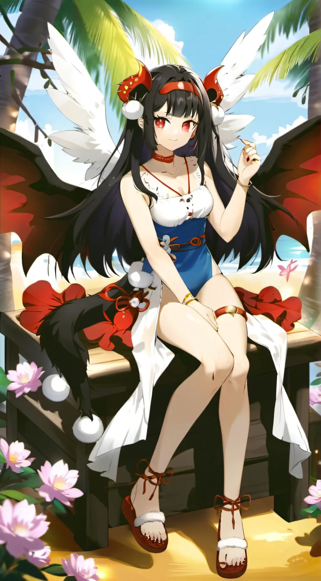 ai character: demon angel hybrid background