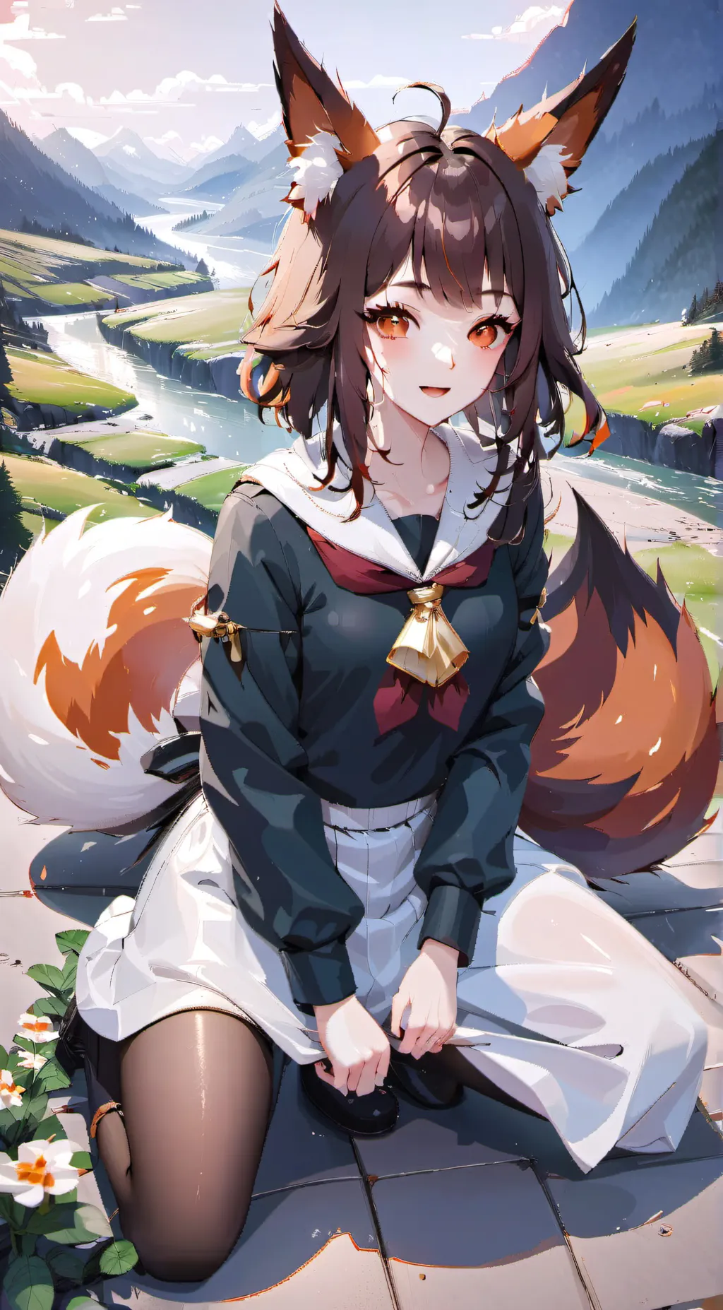ai character: Fox girl background
