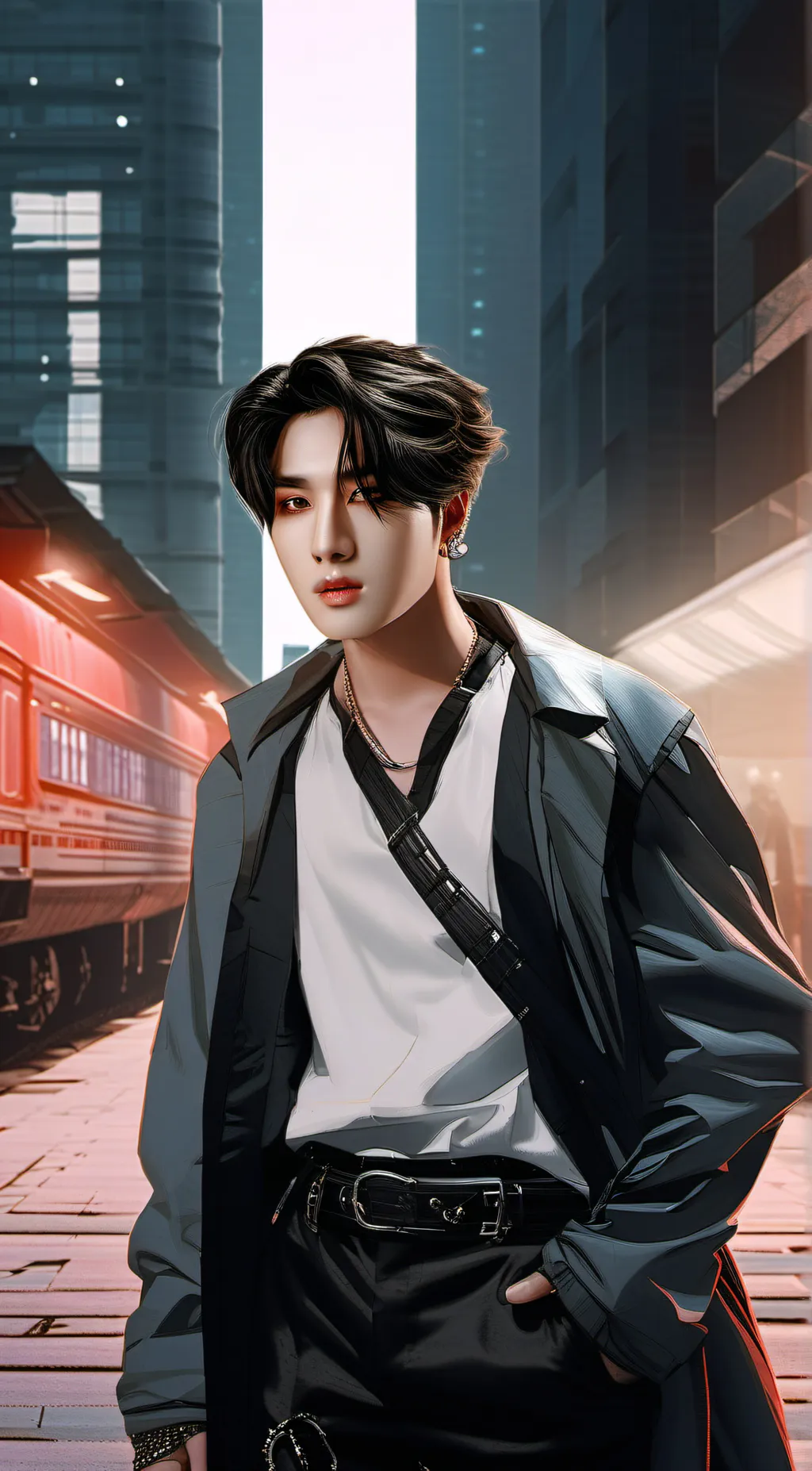 ai character: Han (skz) background