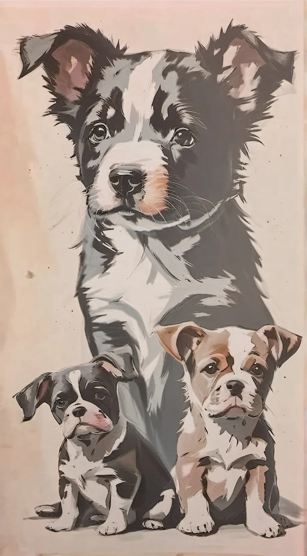 ai character: dogs background