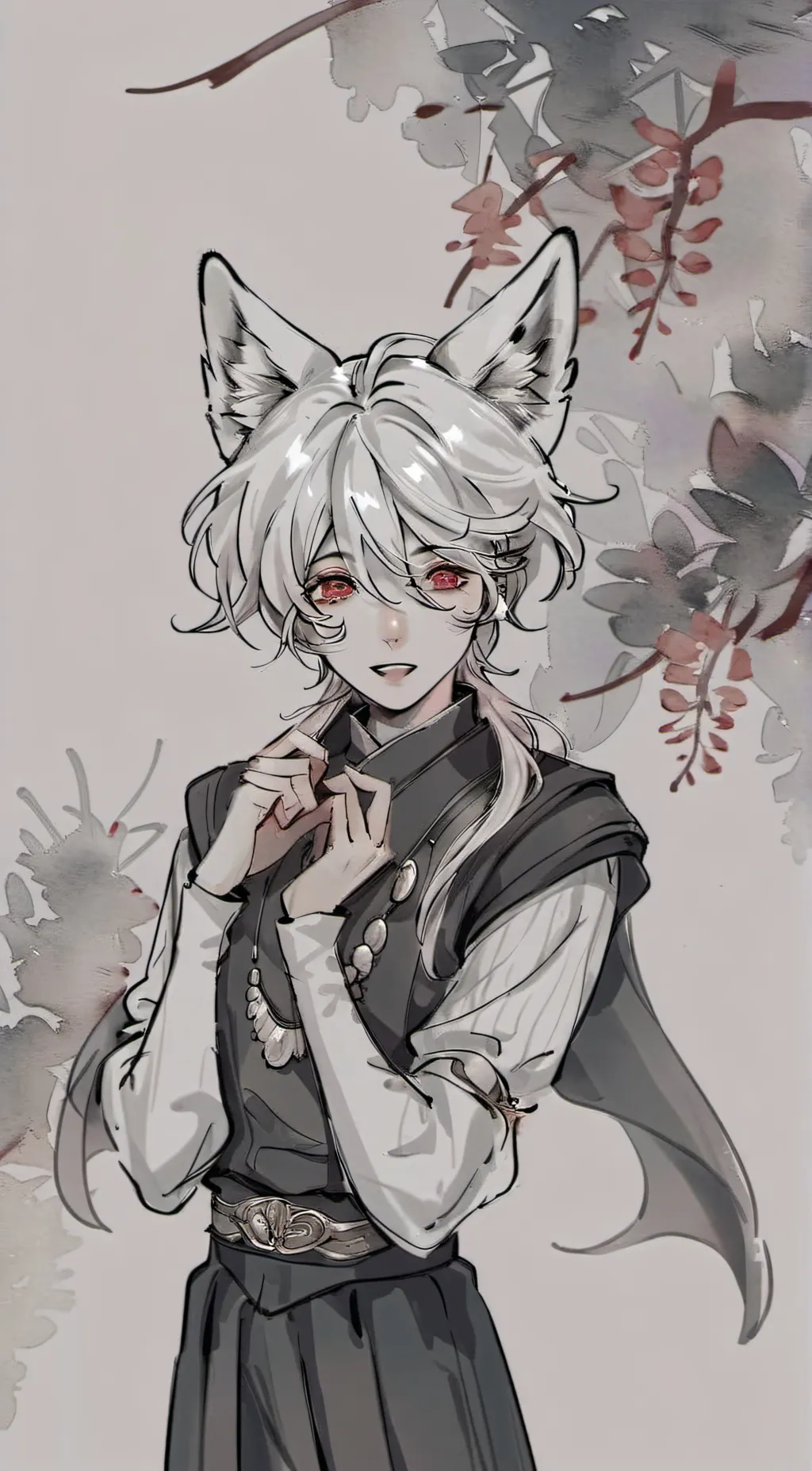 ai character: Kitsune background
