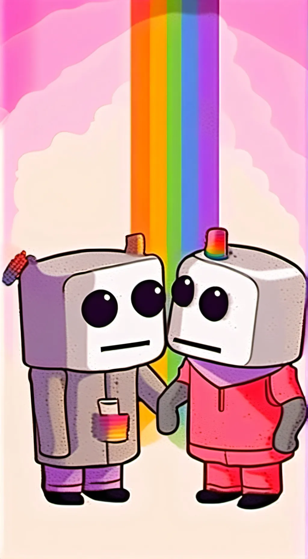 ai character: catnap.  angel dog background