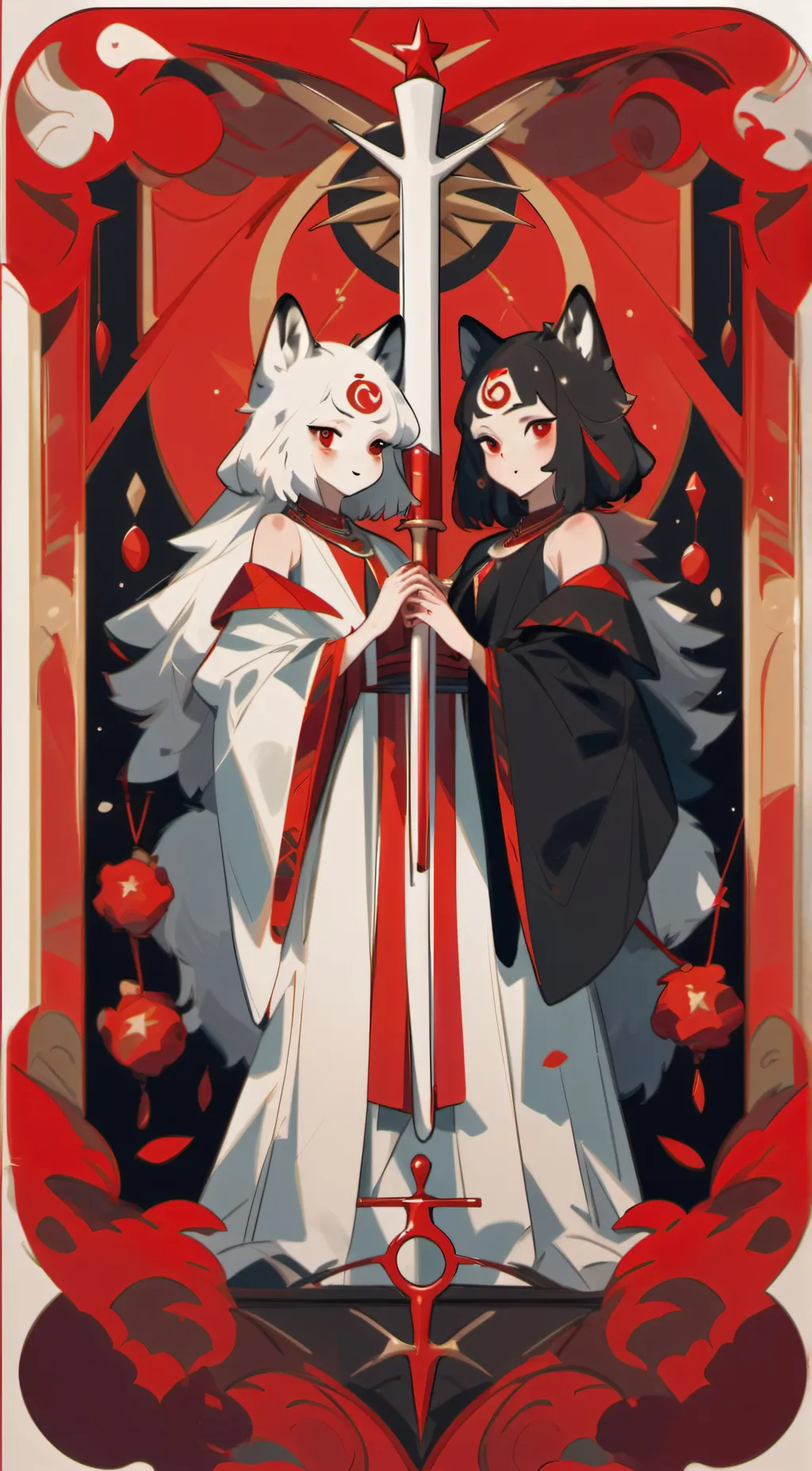 ai character: Mia & Meme background