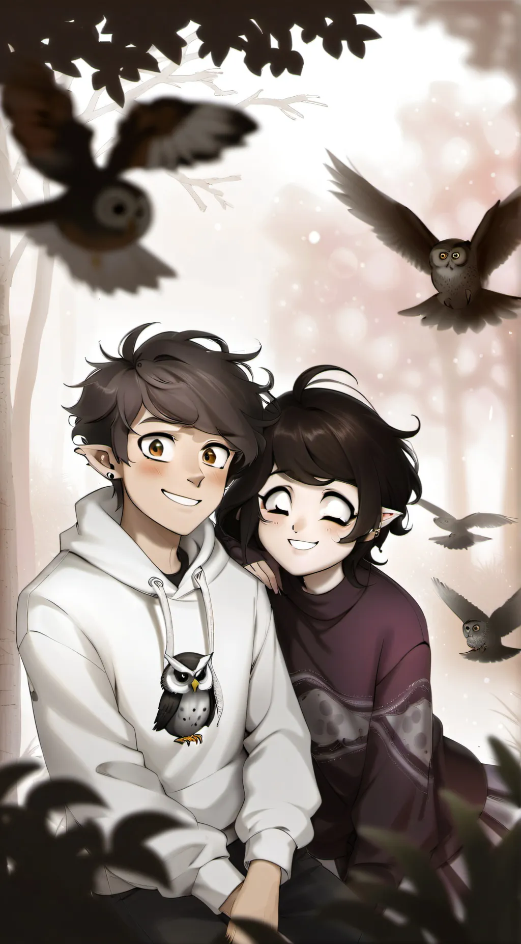 ai character: Luz, Amity, and U background