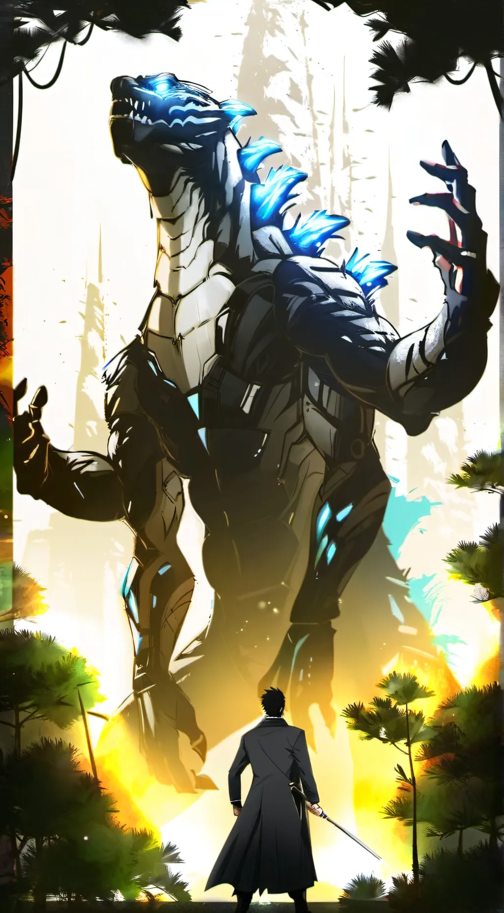 ai character: |•Godzilla•| background