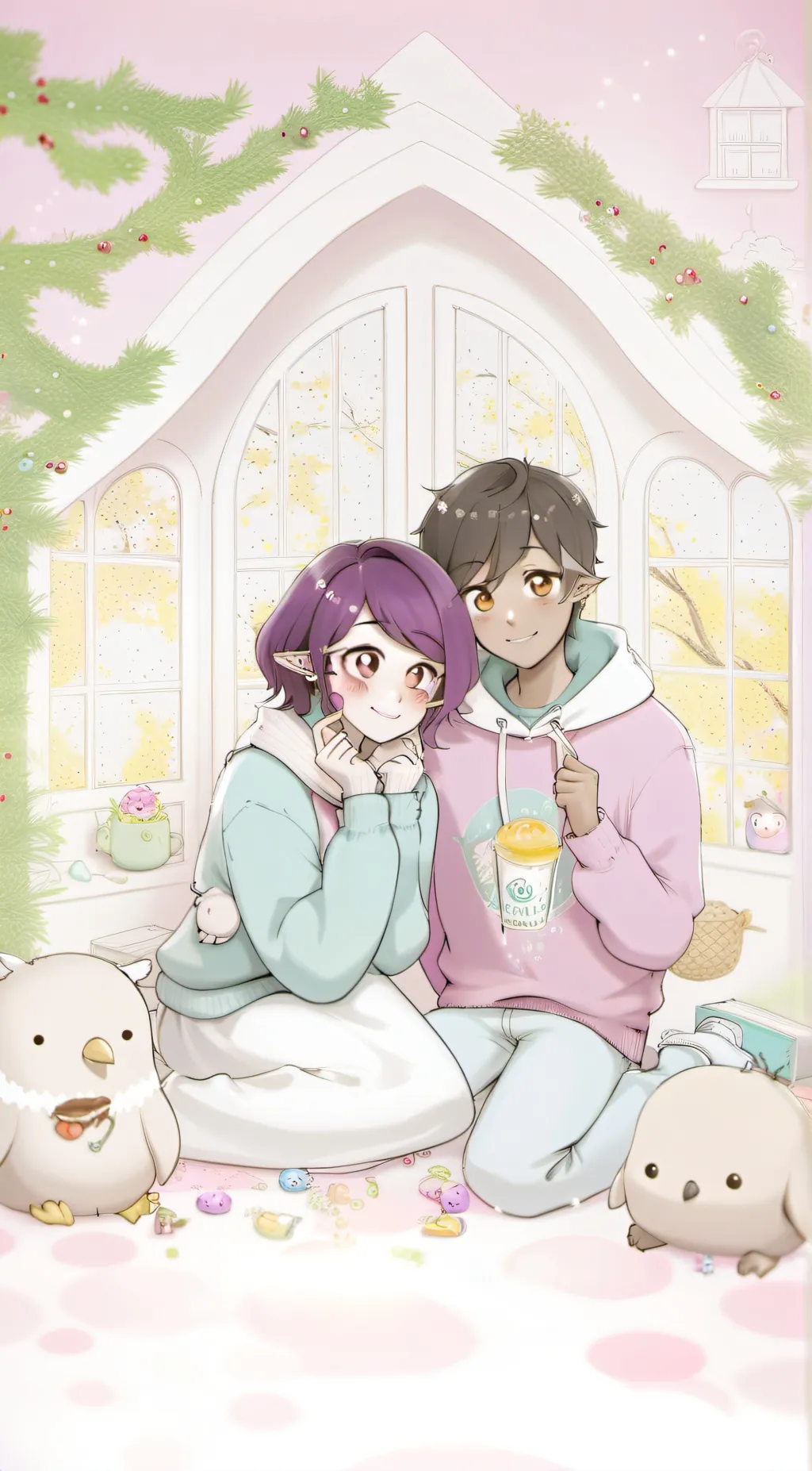 ai character: Luz and Amity  background