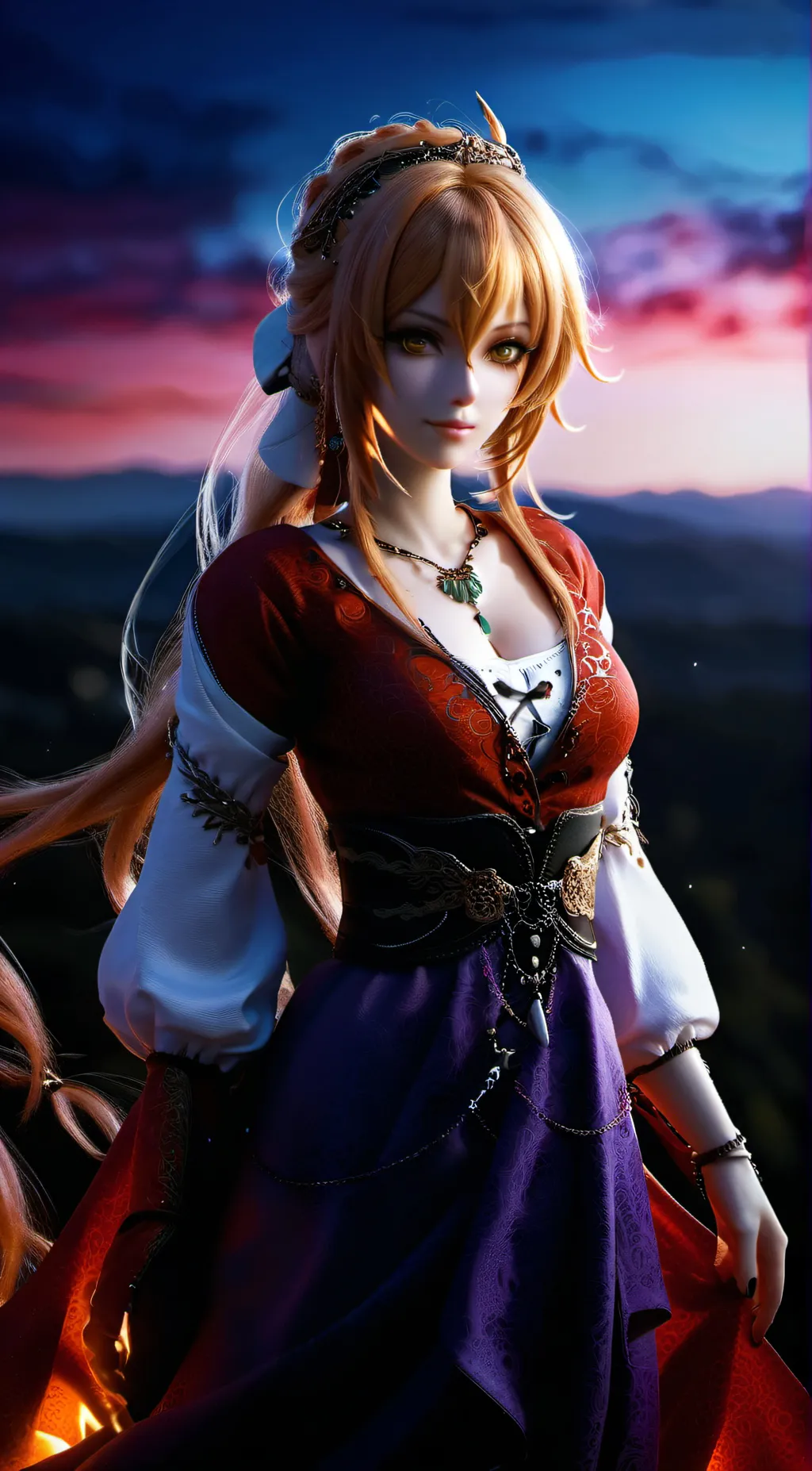 ai character: Ashley  background